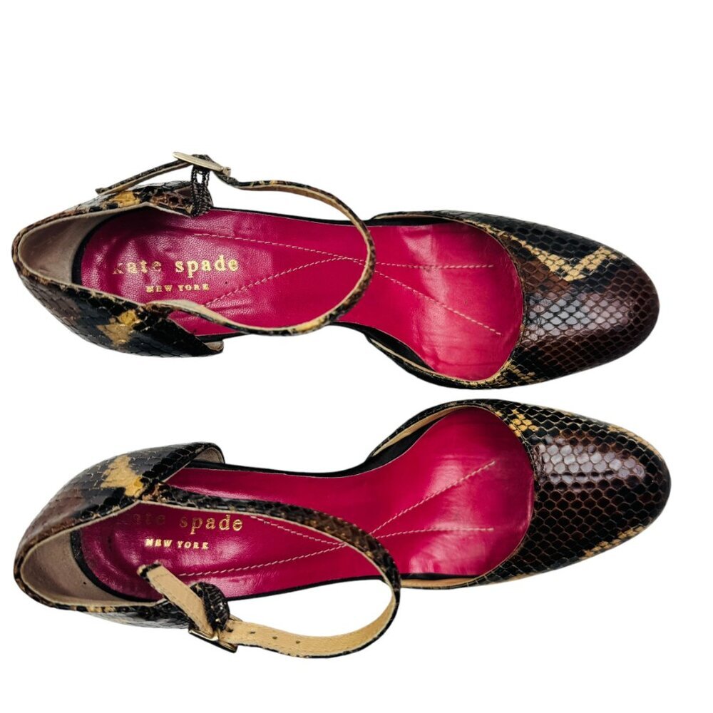 Kate Spade Python/Snakeskin Closed Toe Wedge Heels Women's Size 6 - Picture 4 of 8